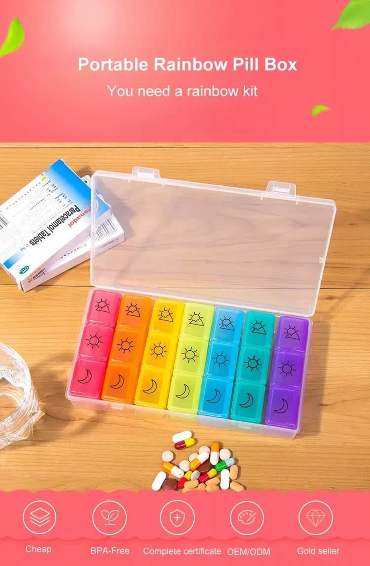 21 grids weekly pill box product display 1 21 grids weekly pill box product display 1