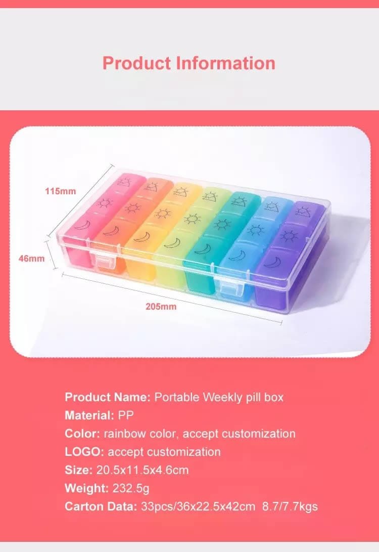 21 grids weekly pill box product display 2 21 grids weekly pill box product display 2