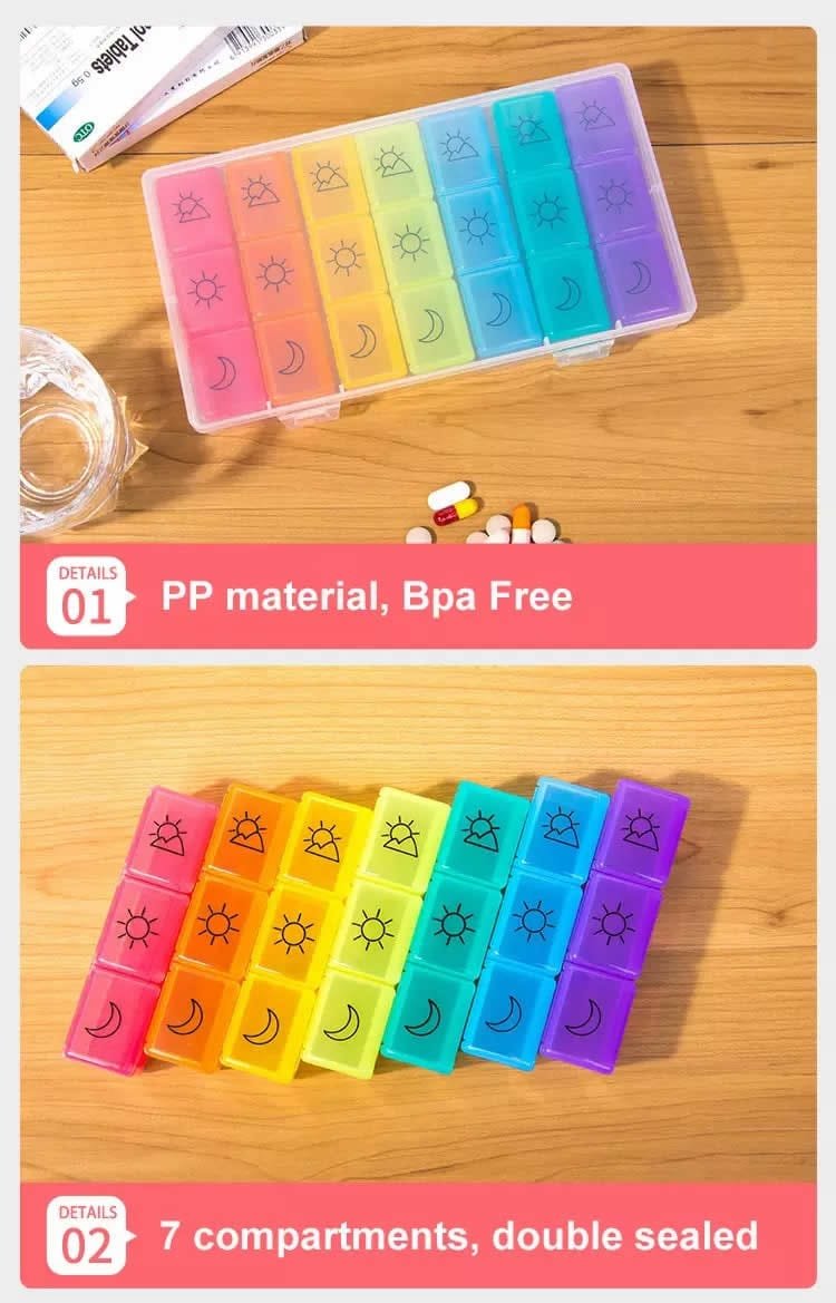 21 grids weekly pill box product display 4 21 grids weekly pill box product display 4