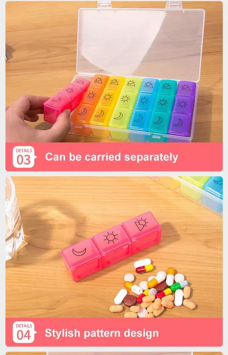 21 grids weekly pill box product display 5 21 grids weekly pill box product display 5