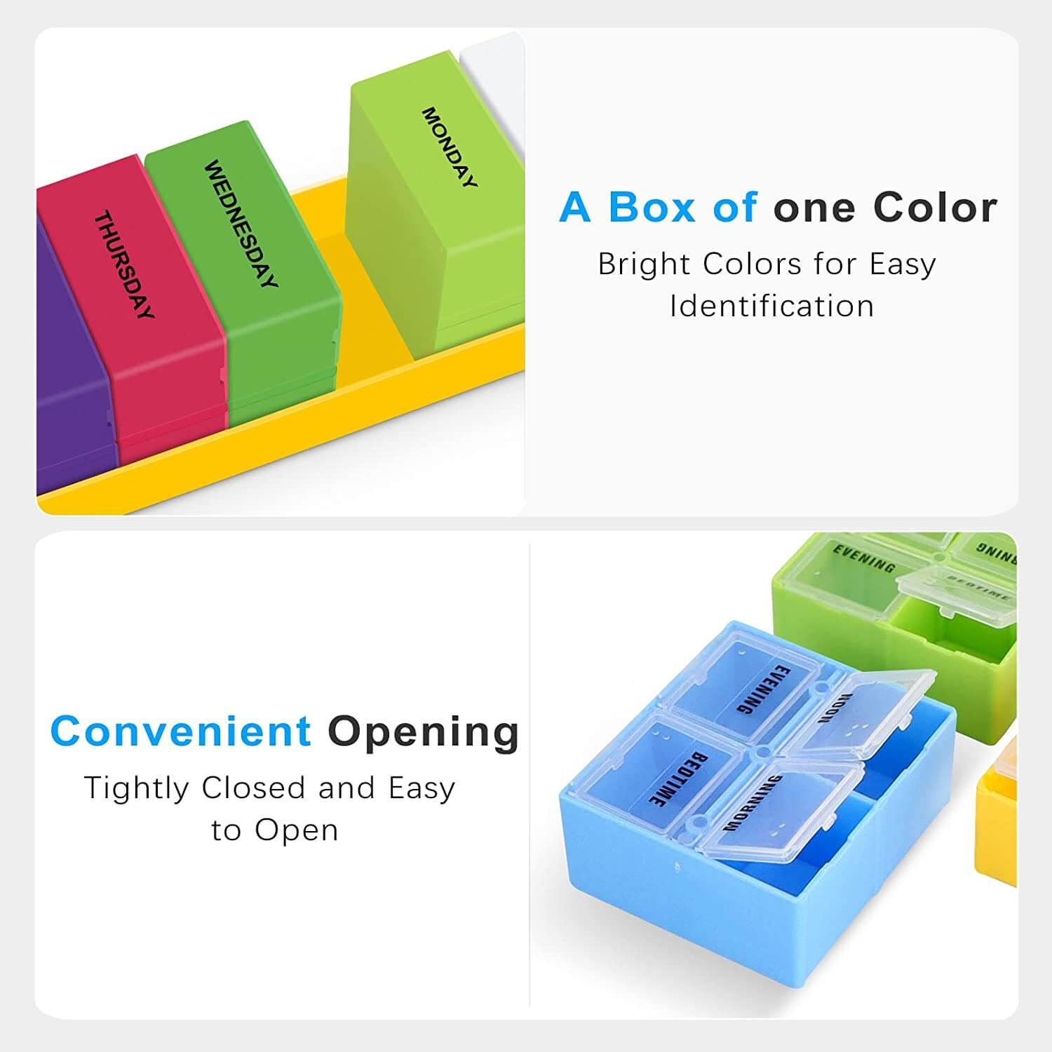 28 compartment weekly pill case product display 3 28 compartment weekly pill case product display 3