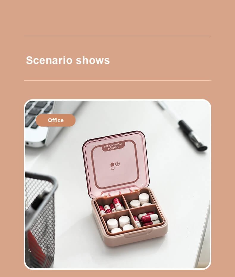 4 compartment travel pill box product display 8