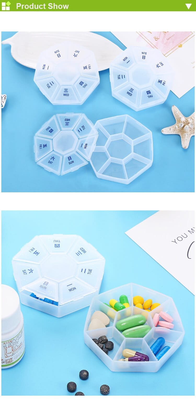 7 compartment customized pill box product display 6