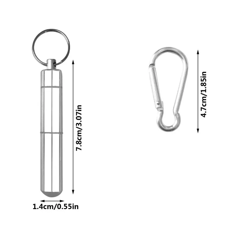 Adjustable 3 Compartment Aluminum Pill Box with Keychain (1) Adjustable 3 Compartment Aluminum Pill Box with Keychain (1)