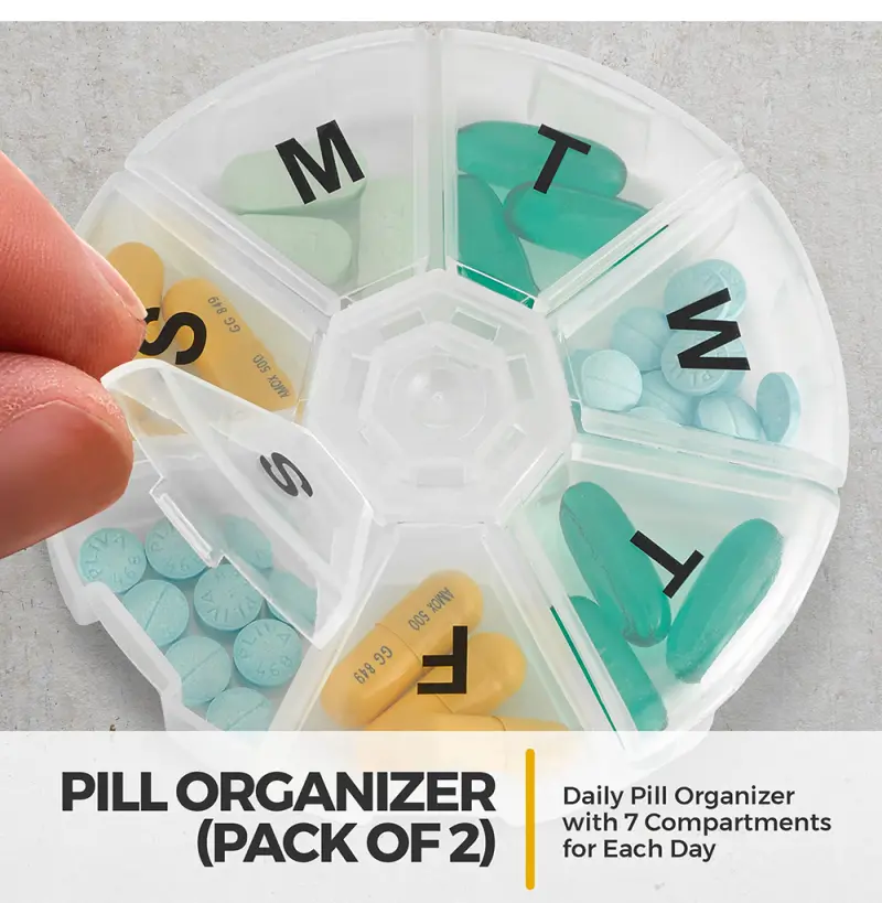 Weekly Portable Round Pill Case (3) Weekly Portable Round Pill Case (3)