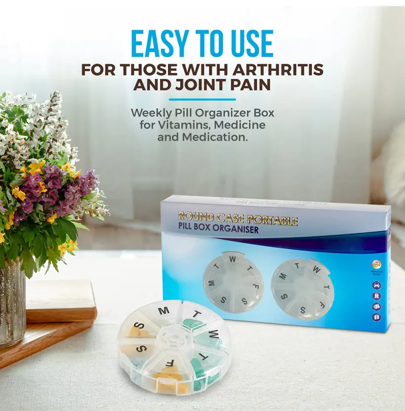 Weekly Portable Round Pill Case (7) Weekly Portable Round Pill Case (7)