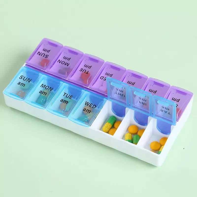 am pm weekly pill box 4