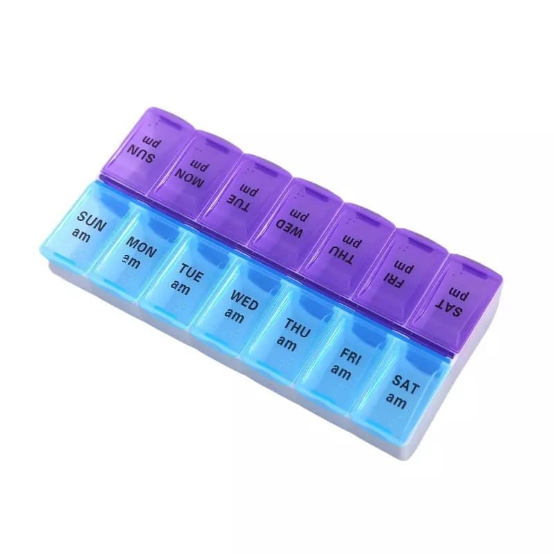 am pm weekly pill box 6