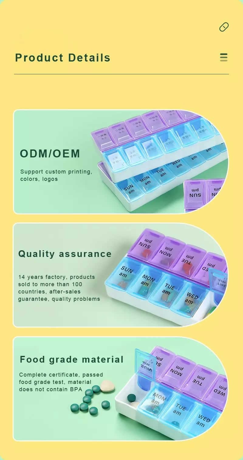 am pm weekly pill box product display 6 am pm weekly pill box product display 6