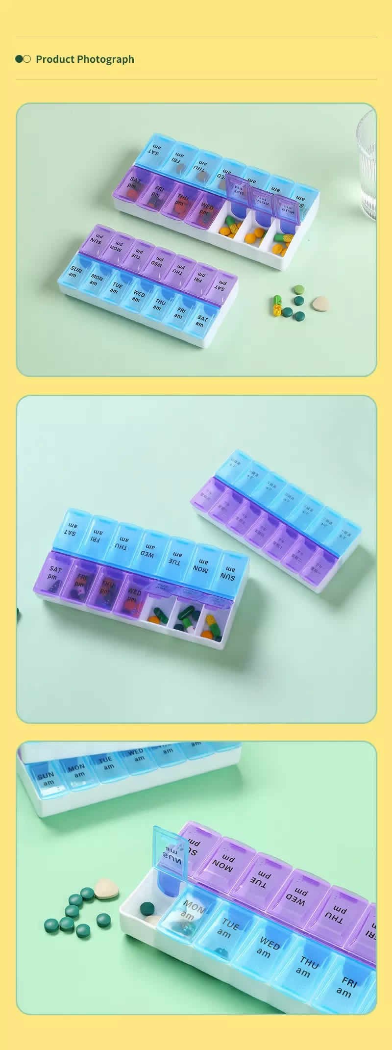 am pm weekly pill box product display 7 am pm weekly pill box product display 7