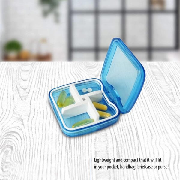 daily 4 compartment pill box product display 1 daily 4 compartment pill box product display 1