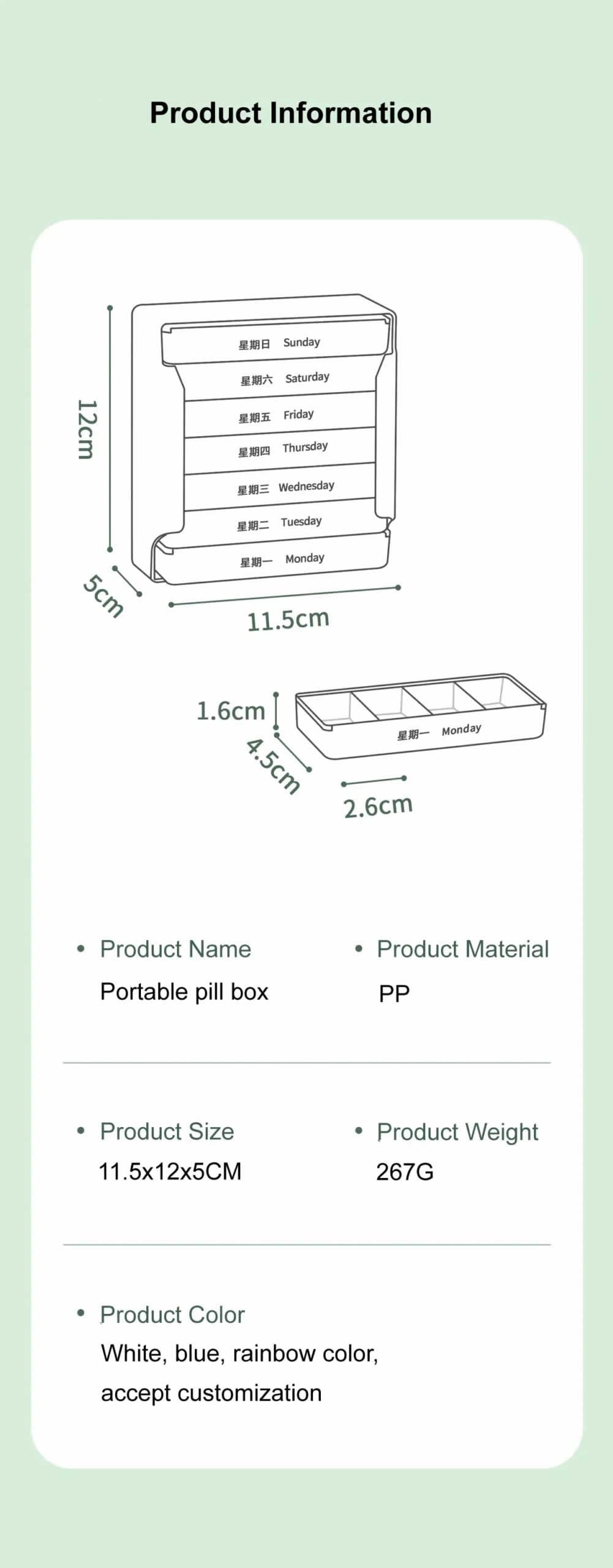 portable weekly pill box stackable product display 2 portable weekly pill box stackable product display 2