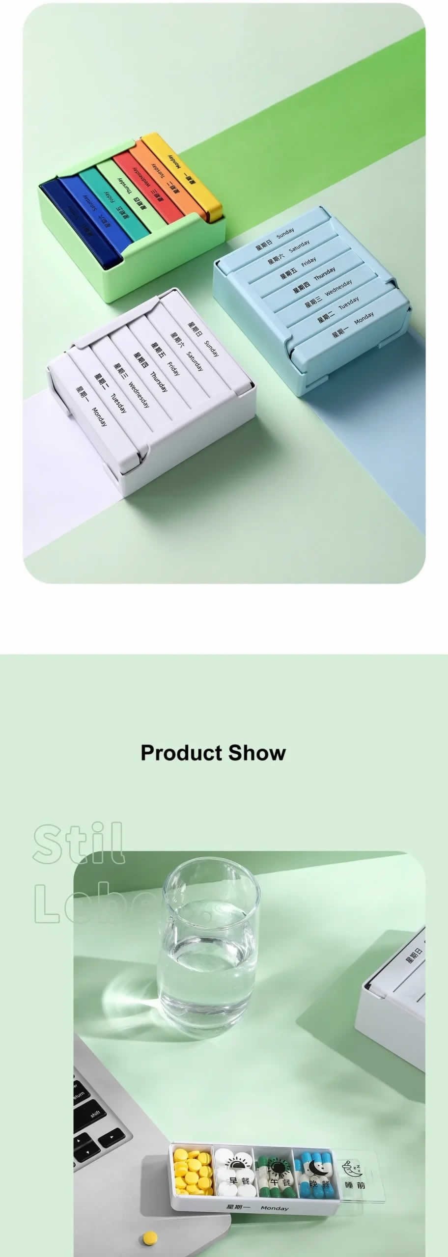 portable weekly pill box stackable product display 8 portable weekly pill box stackable product display 8