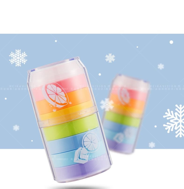rainbow weekly pill box 6