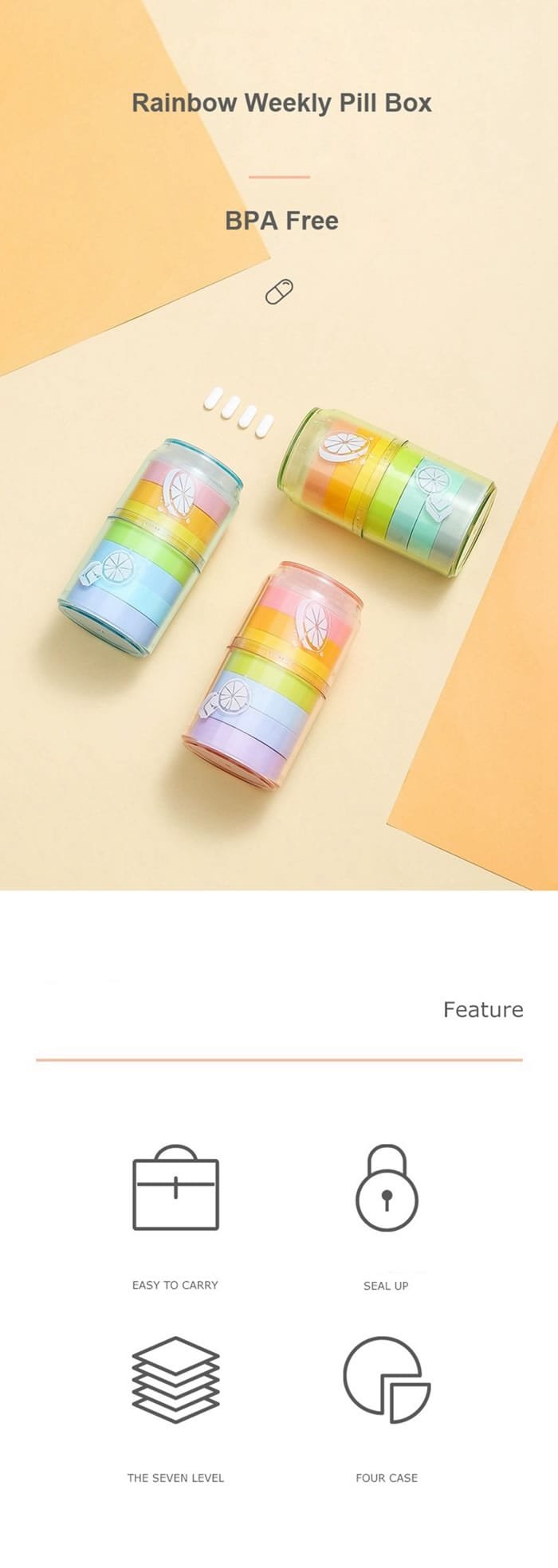rainbow weekly pill box product display 1 rainbow weekly pill box product display 1