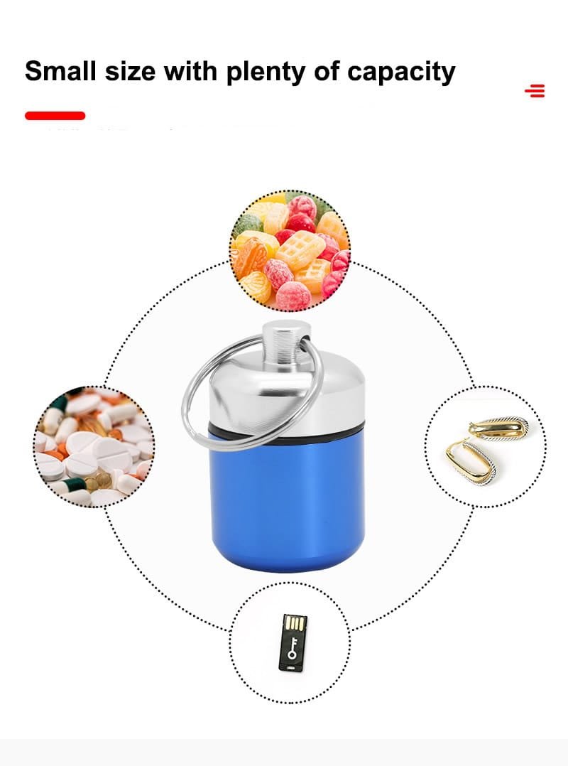 round aluminum alloy metal pill box product display 6 round aluminum alloy metal pill box product display 6
