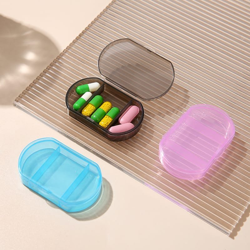 small 3 compartment daily pill box 3