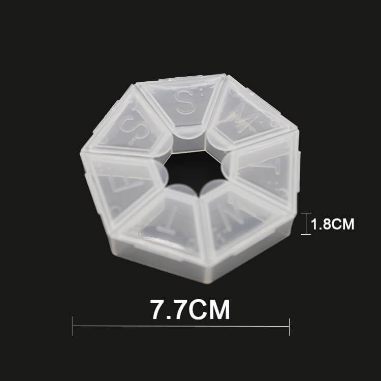 transparent weekly braille pill box 5