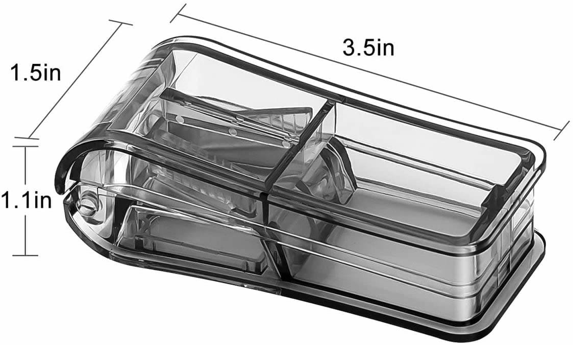 travel friendly plastic pill splitter product display 2 travel friendly plastic pill splitter product display 2