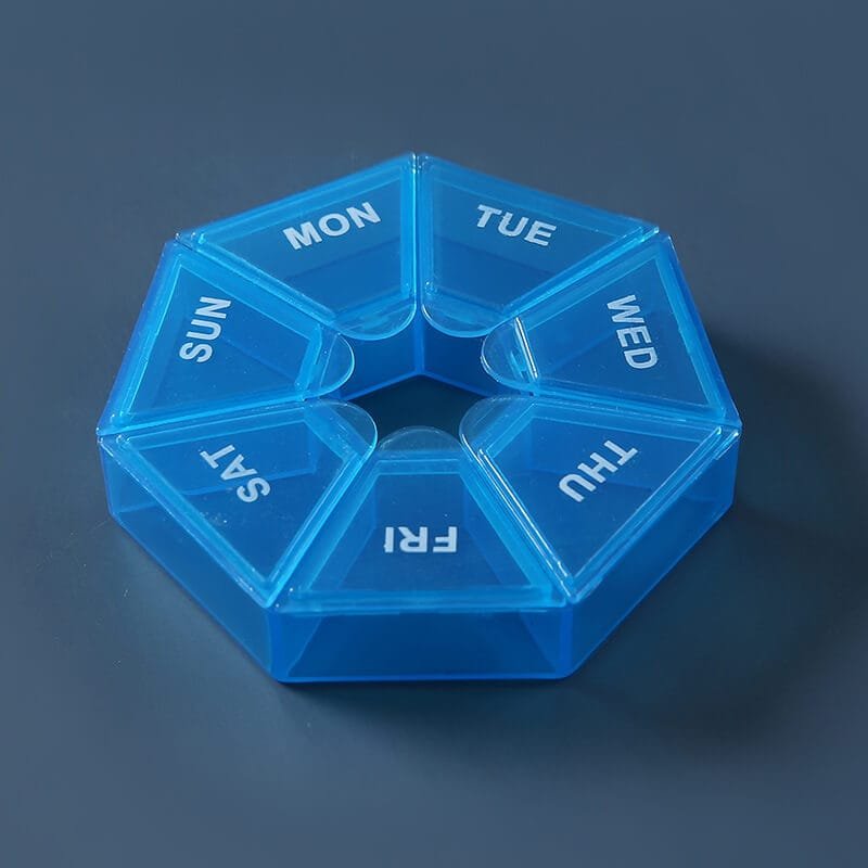weekly heptagonal pill box 6
