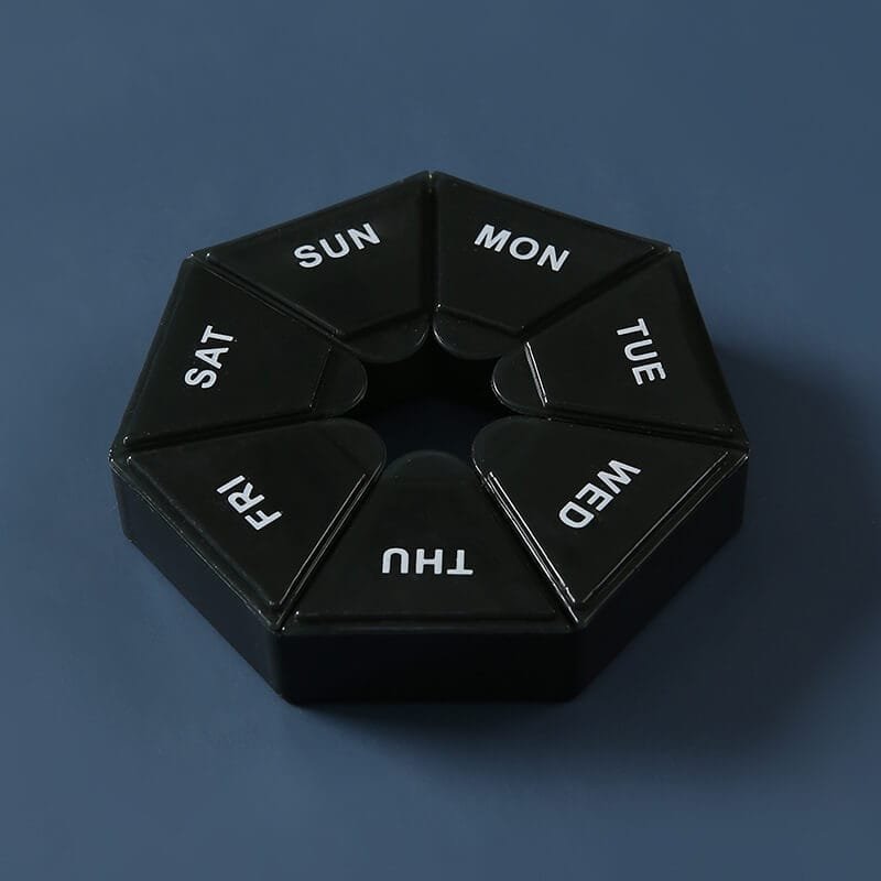 weekly heptagonal pill box 7