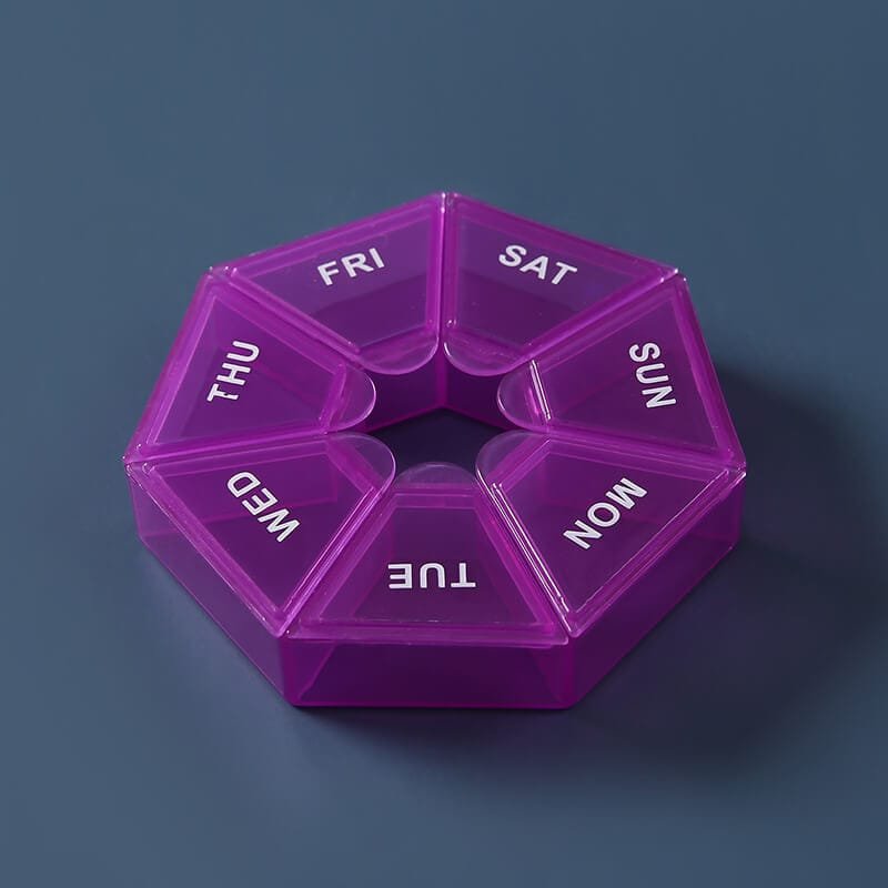 weekly heptagonal pill box 8