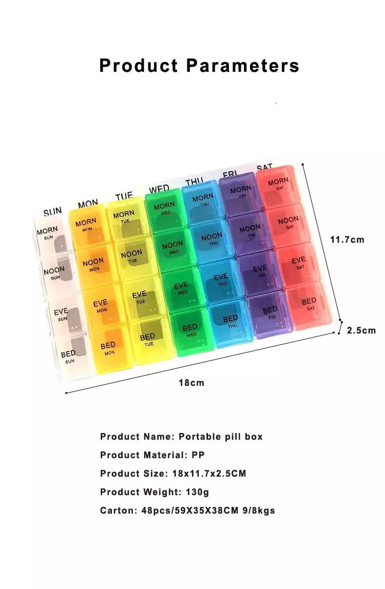 weekly pill box with abs base product display 6 weekly pill box with abs base product display 6