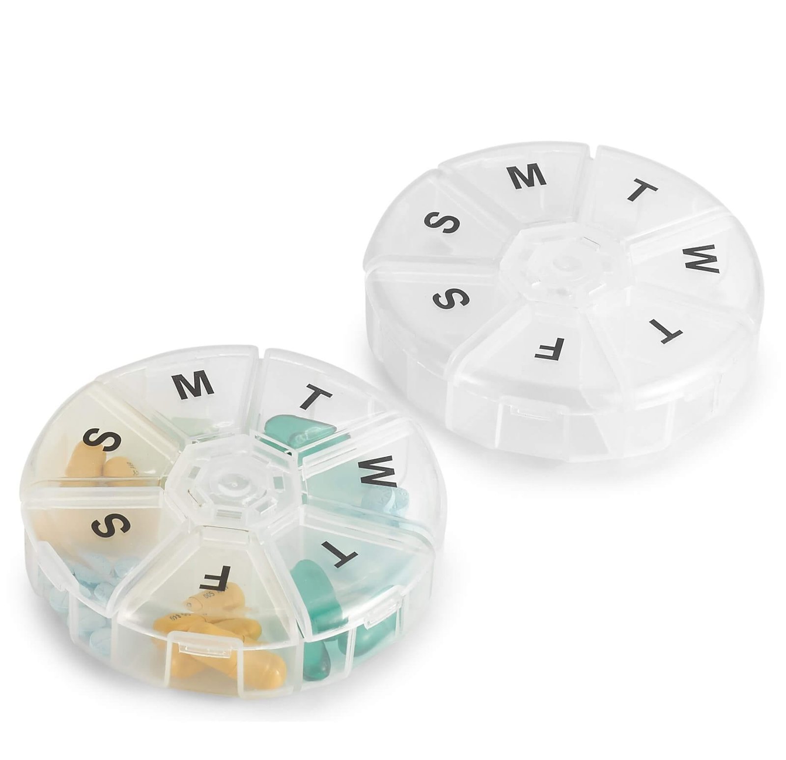 weekly portable round pill case 2