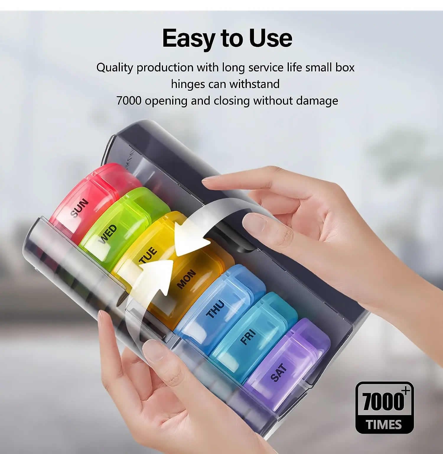weekly round pill box product display 4 weekly round pill box product display 4