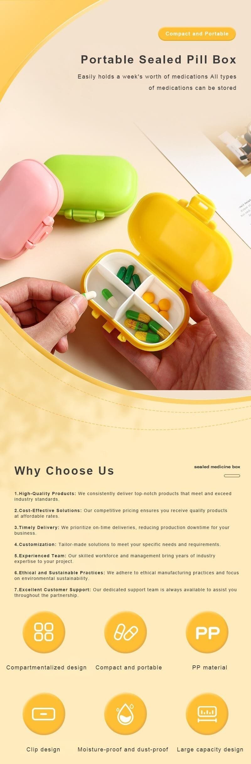 4 compartment sealed pill organizer product display 1 4 compartment sealed pill organizer product display 1