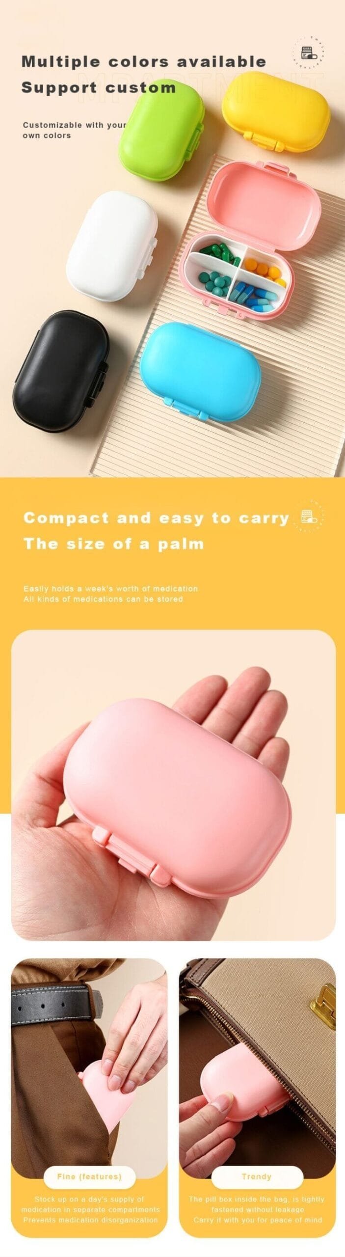 4 compartment sealed pill organizer product display 4 4 compartment sealed pill organizer product display 4