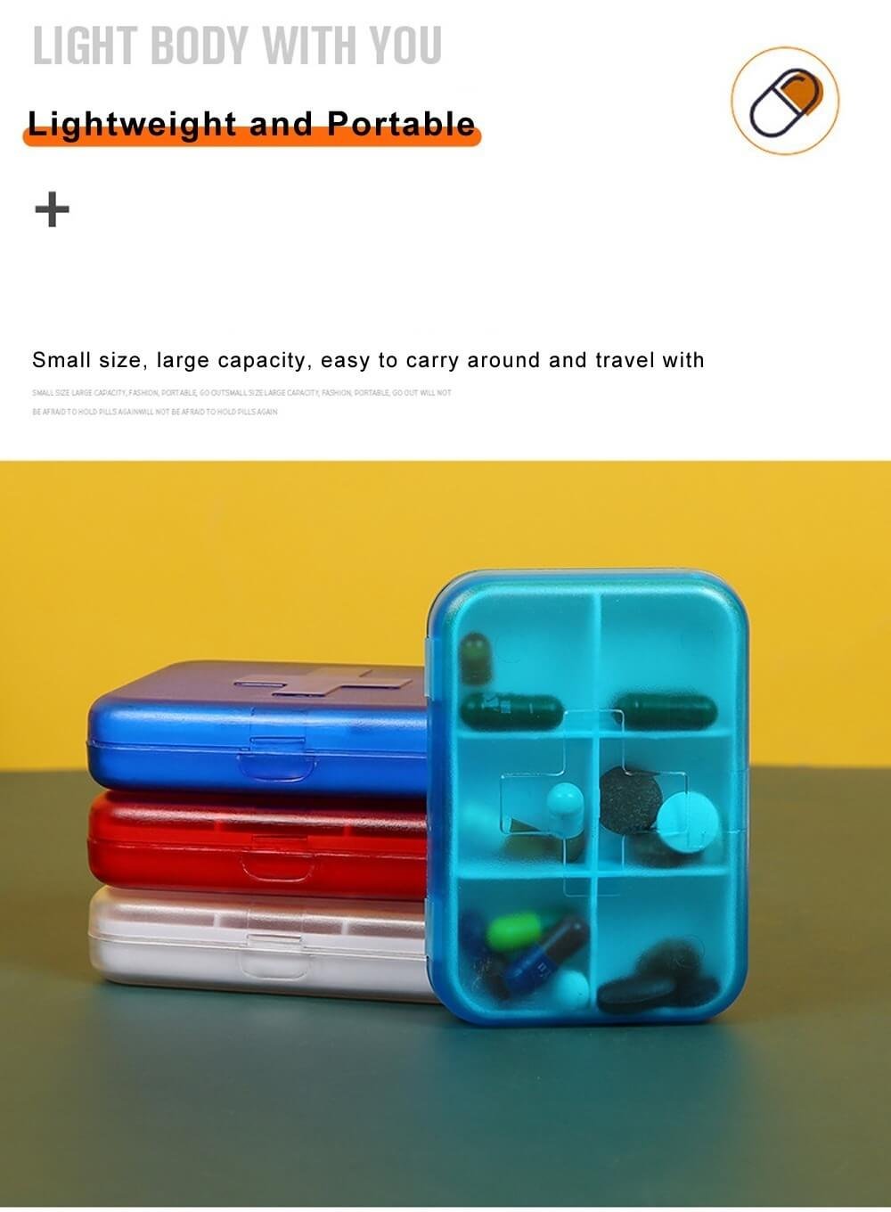 6 compartment mini pill case product display 3 6 compartment mini pill case product display 3