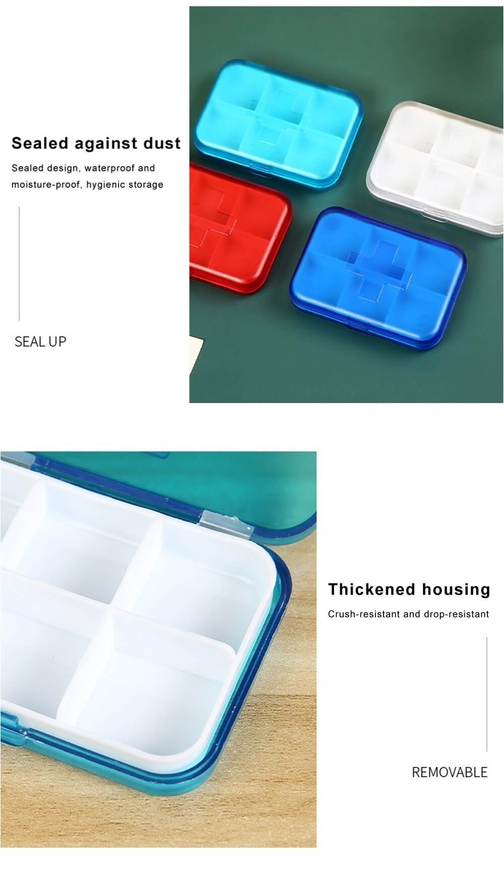 6 compartment mini pill case product display 8 6 compartment mini pill case product display 8