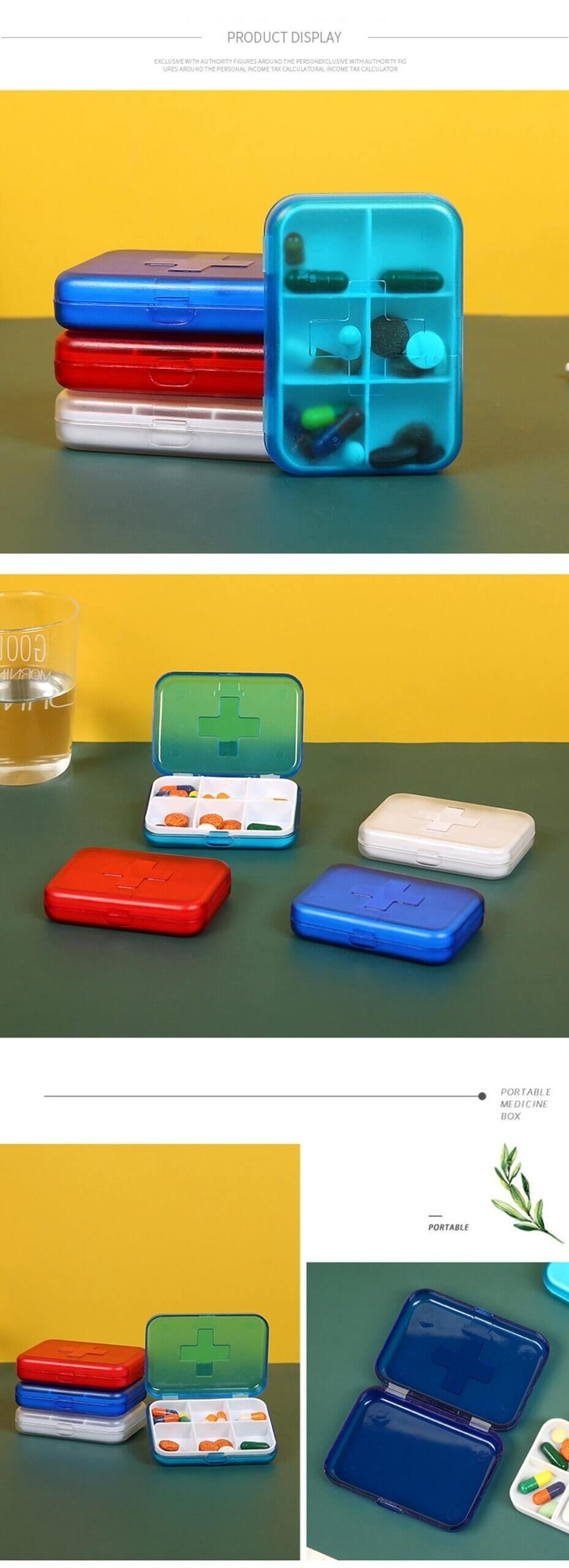 6 compartment mini pill case product display 9 6 compartment mini pill case product display 9