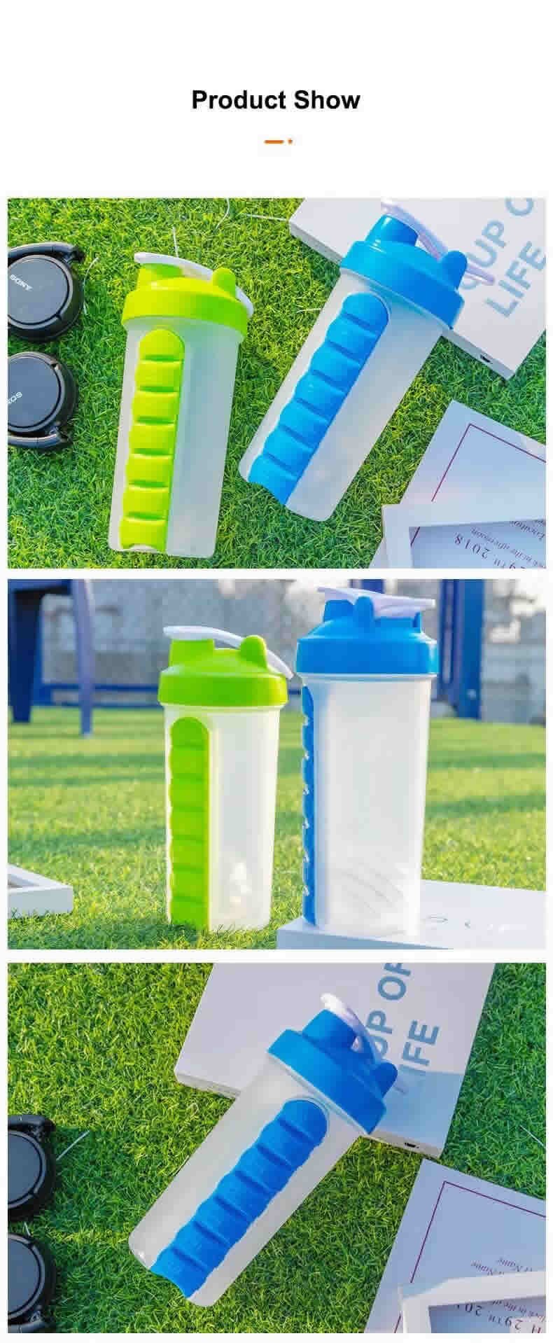 600ml pill box water bottle product display 8