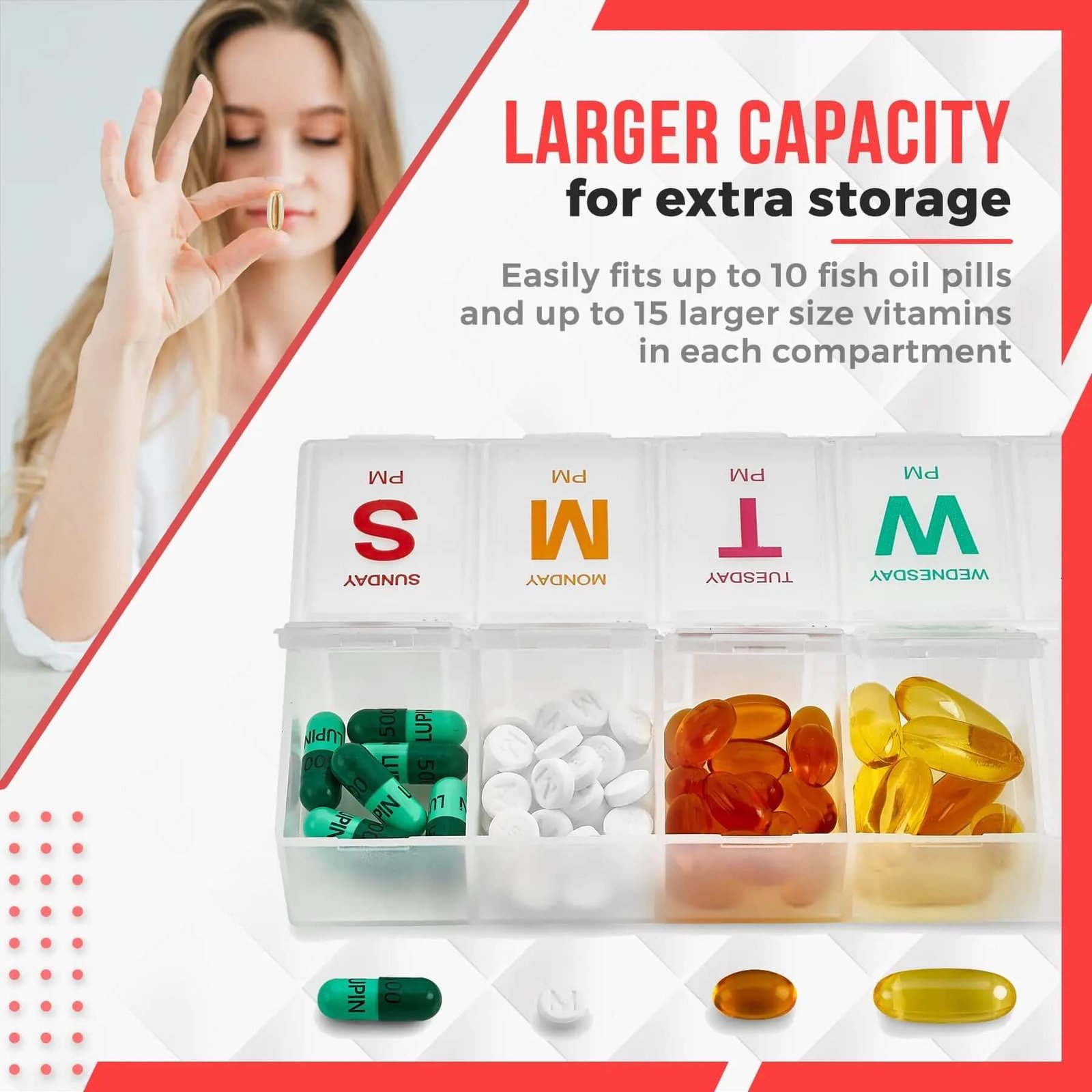7 days am pm pill organizer product display 3 7 days am pm pill organizer product display 3