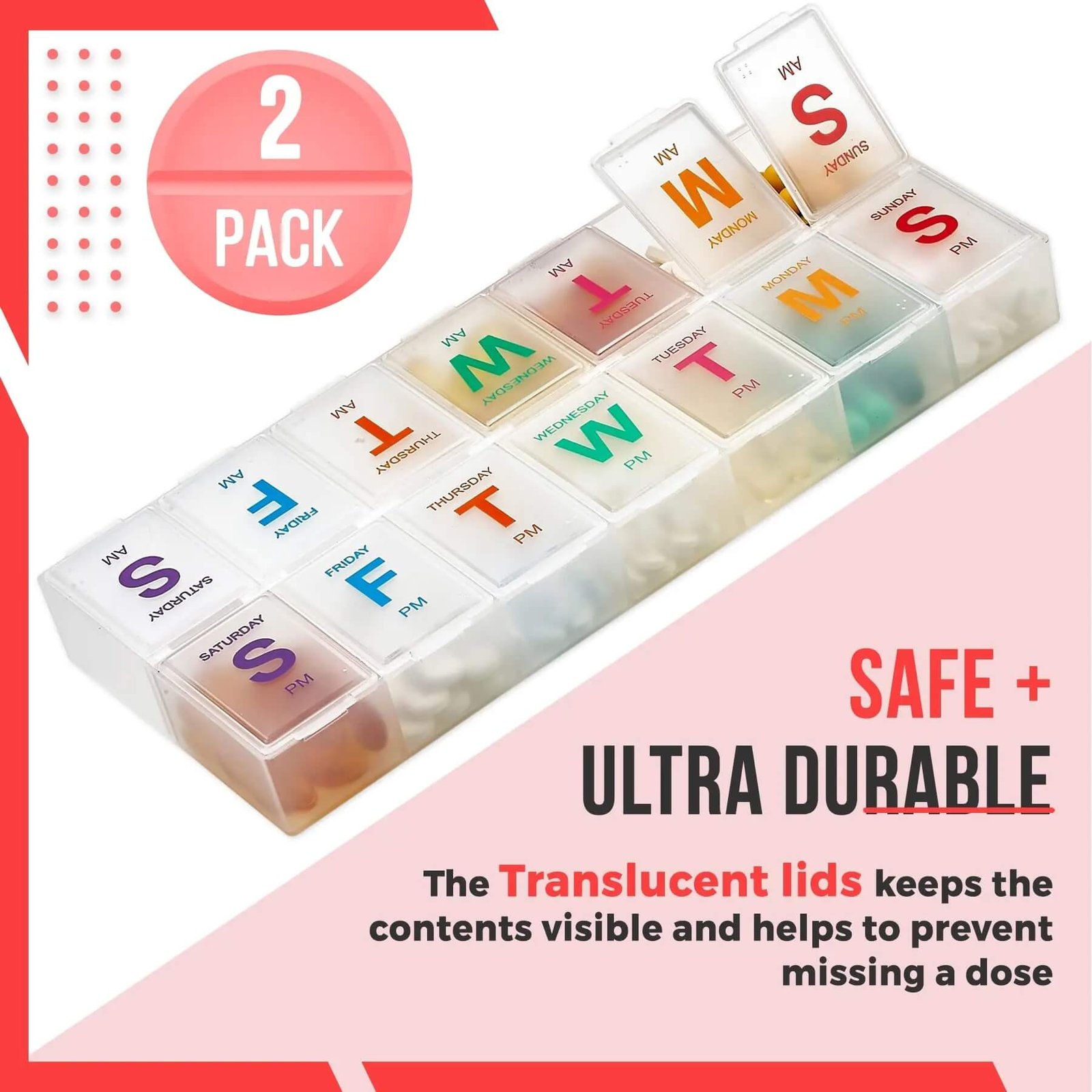 7 days am pm pill organizer product display 4 7 days am pm pill organizer product display 4