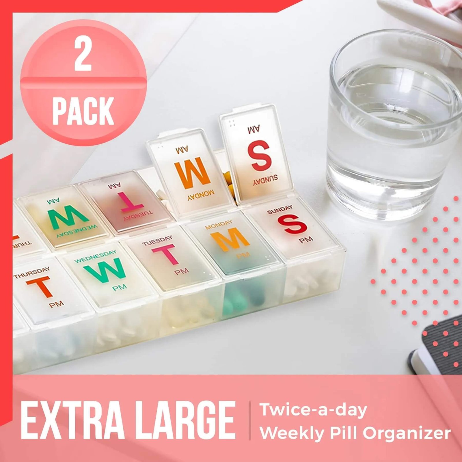 7 days am pm pill organizer product display 6 7 days am pm pill organizer product display 6
