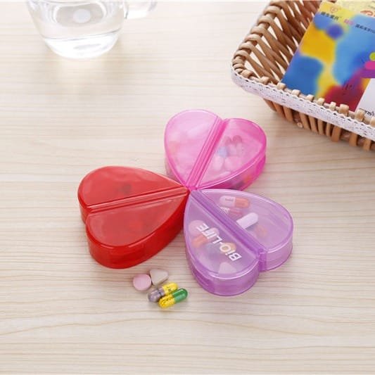 heart shape plastic pill box 3