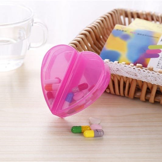 heart shape plastic pill box 4