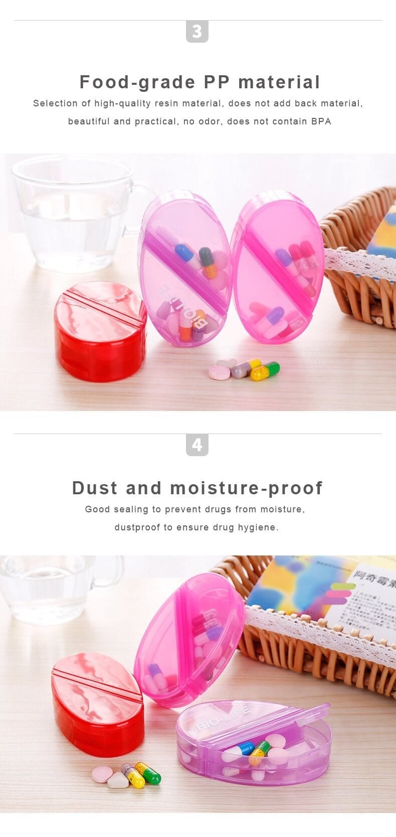 heart shape plastic pill box product display 4 heart shape plastic pill box product display 4