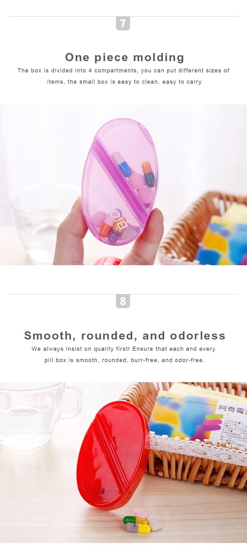 heart shape plastic pill box product display 6 heart shape plastic pill box product display 6