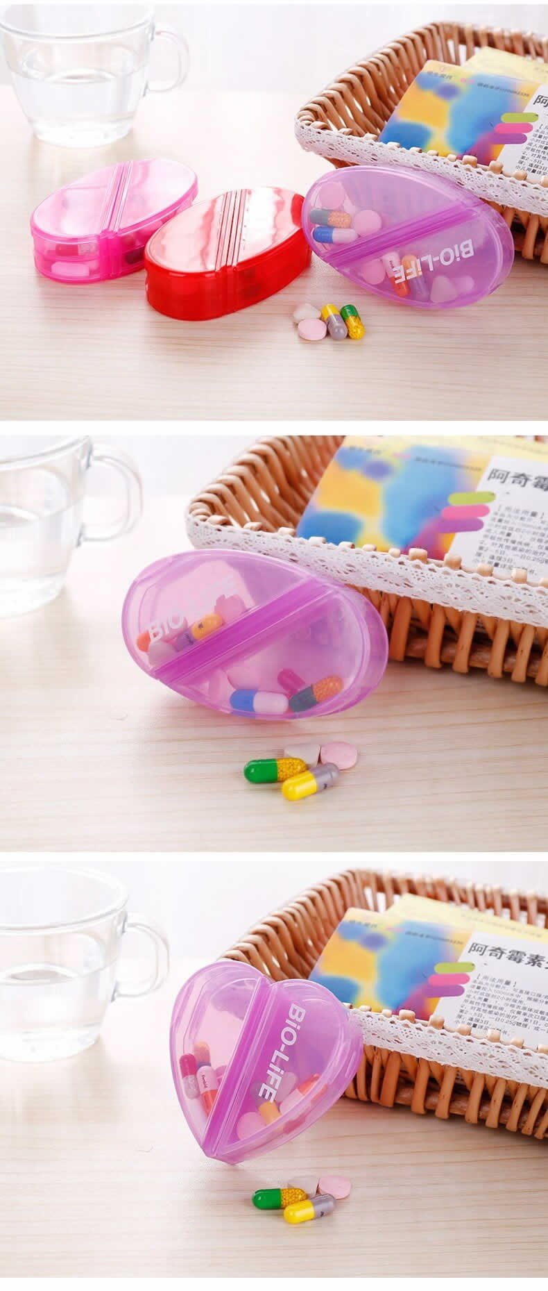 heart shape plastic pill box product display 9 heart shape plastic pill box product display 9