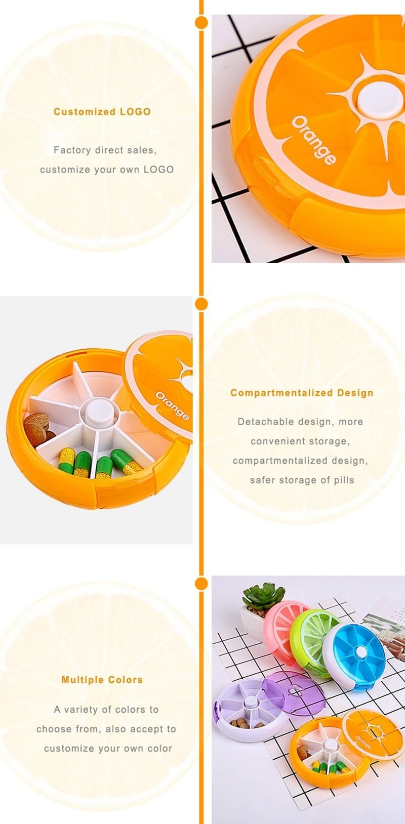 mini fruit pill organizer product display 6 mini fruit pill organizer product display 6
