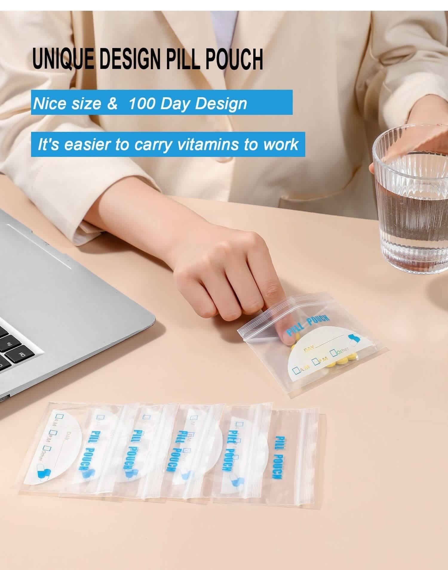 reusable daily pill bag pouch product display 3