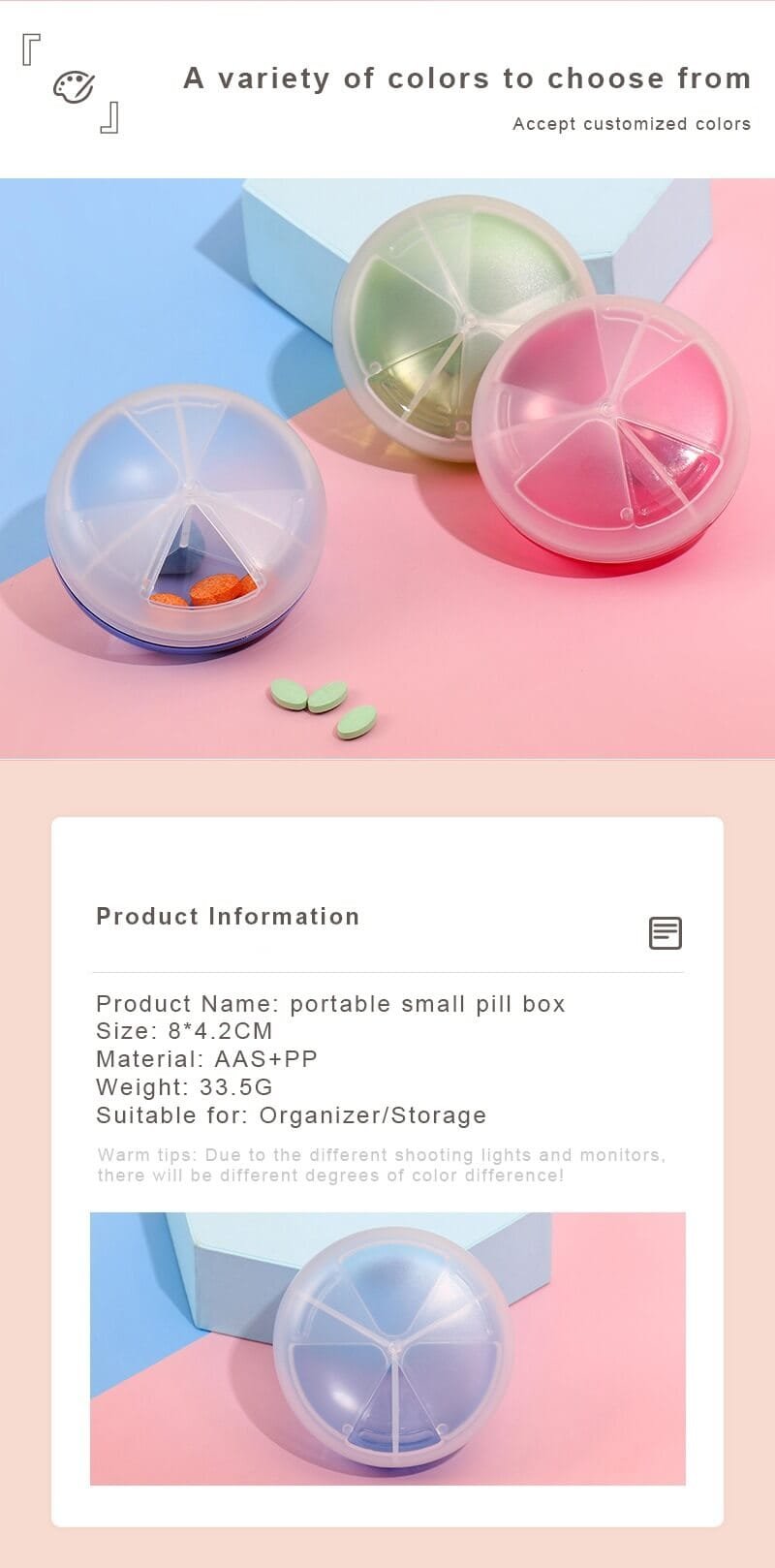 rotatable round pill organizer product display 5 rotatable round pill organizer product display 5