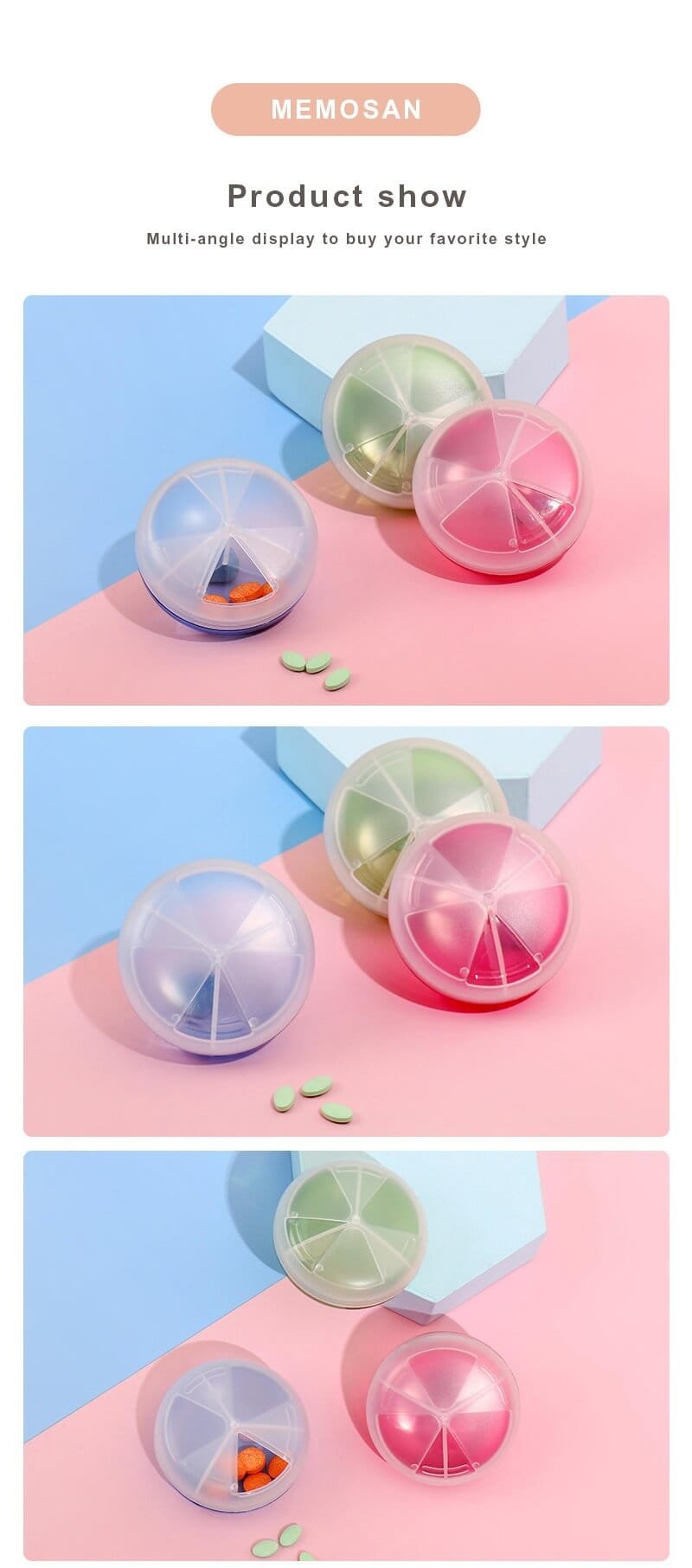 rotatable round pill organizer product display 7 rotatable round pill organizer product display 7