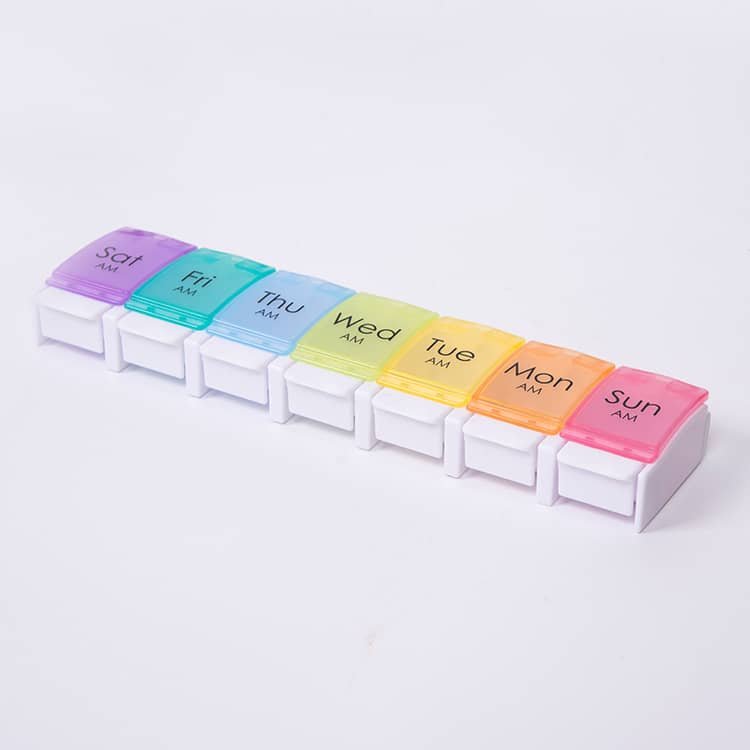 single push button pill box 3