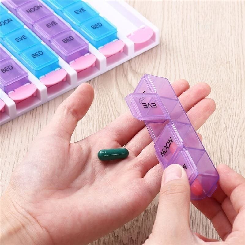 weekly push button pill case 7