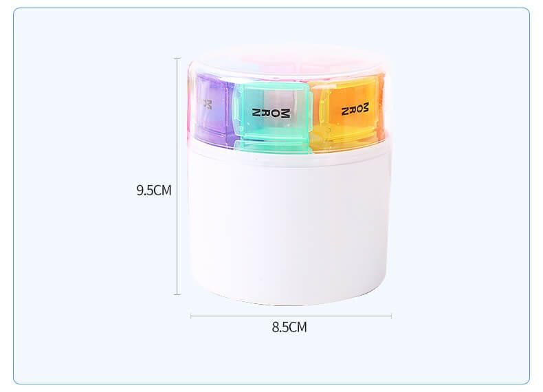 weekly round pill case product display 3 weekly round pill case product display 3